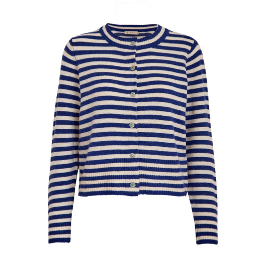 PEPPERCORN FABIENNE SHORT CARDIGAN | BLAUW