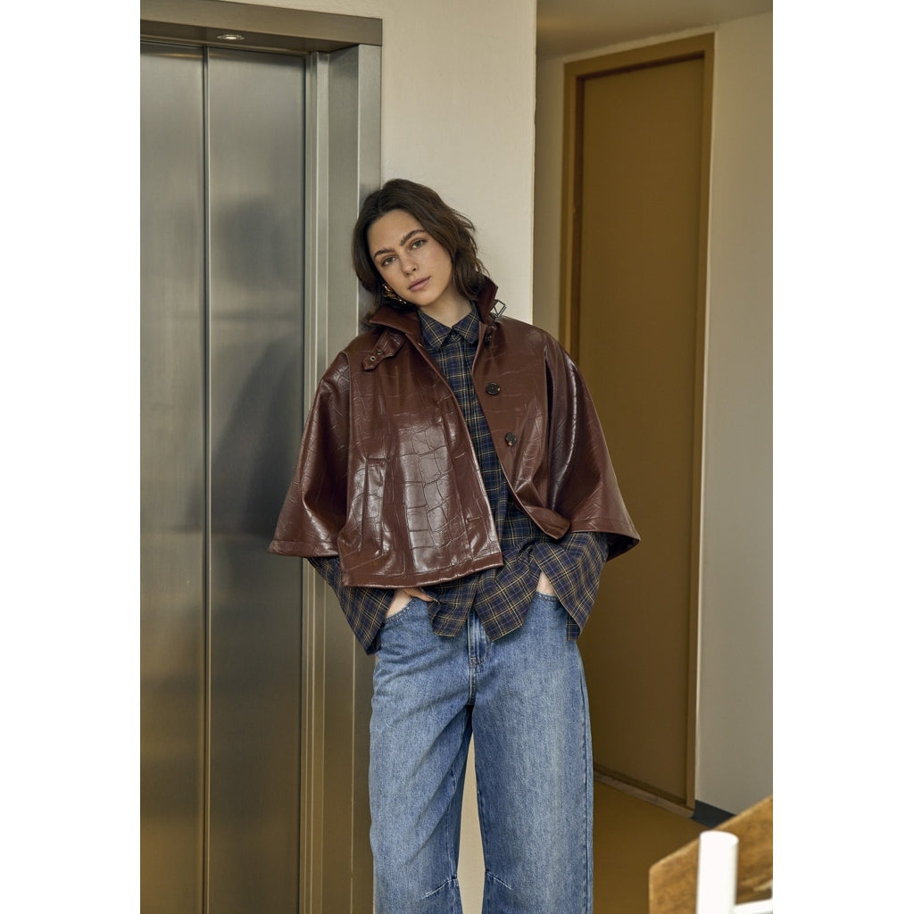 PEPPERCORN SERAFINA CAPE | COGNAC