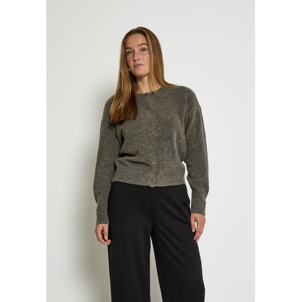 DESIRES KATJA KNIT CARDIGAN | WALNUT MELANGE