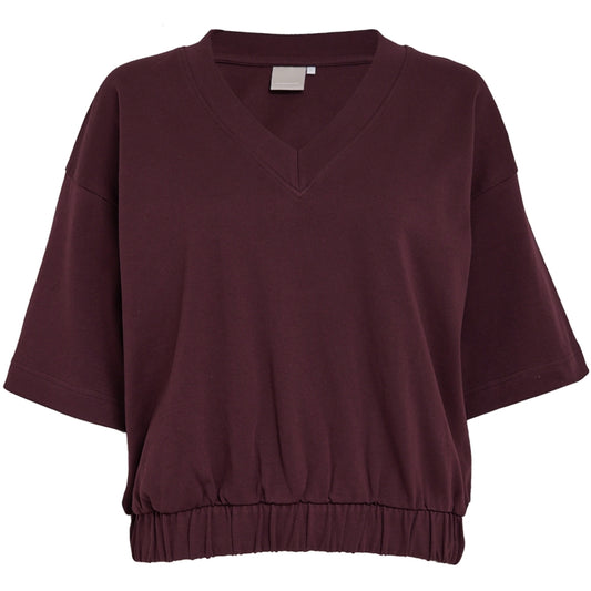 PC FIOLA GOTS V-NECK TSHIRT | BERRY