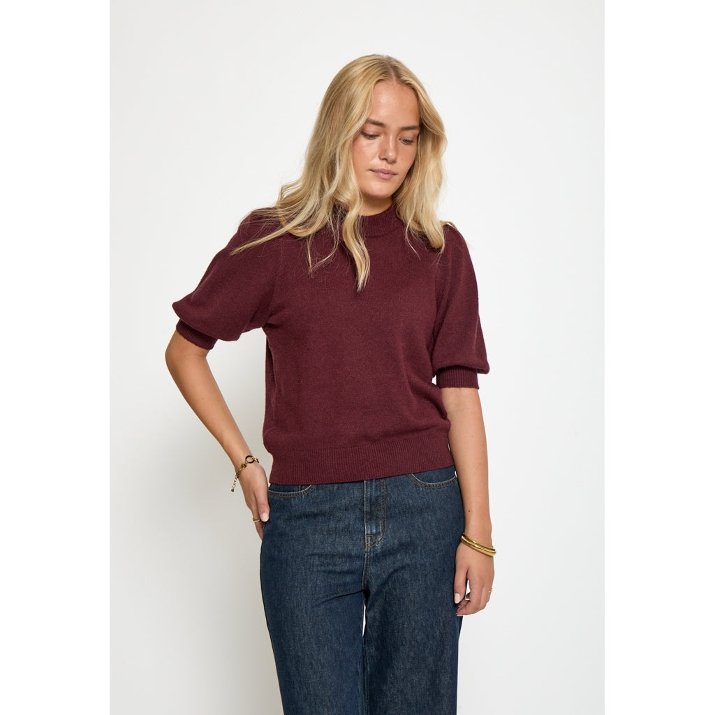 DESIRES CHARITY KNIT PULLOVER | TAWNY PORT