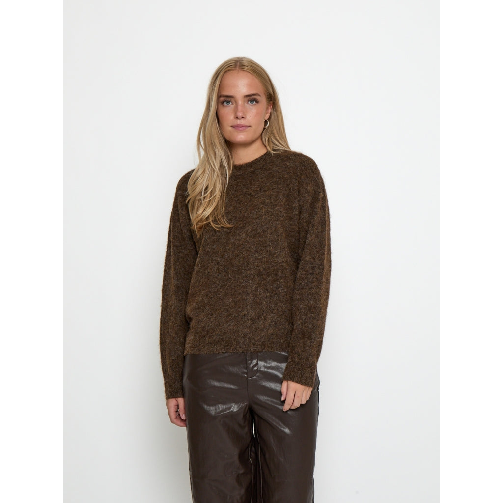 PEPPERCORN SYLVIE KNIT PULLOVER | JAVA BROWN MELANGE