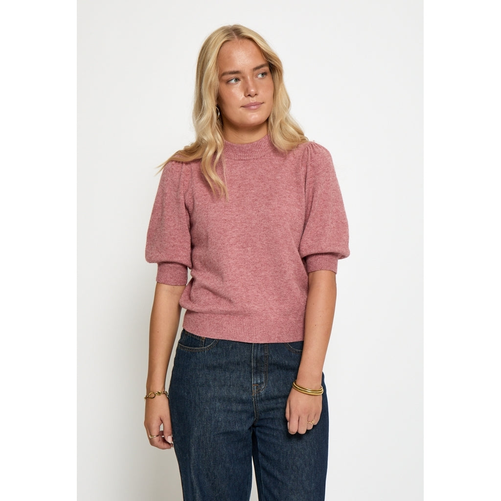 DESIRES CHARITY KNIT PULLOVER | ROSE MELANGE