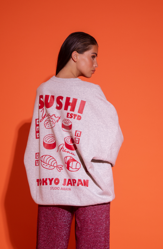 STUDIO AMAYA JAPAN SWEATER | GRIJS