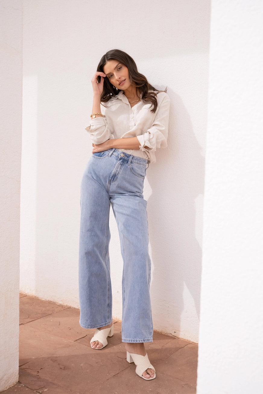 COTTON TREAT CELESTINE JEANS | LICHTBLAUW