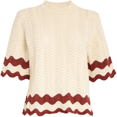 DESIRES ROSELLE KNIT PULLOVER | ROSEWOOD