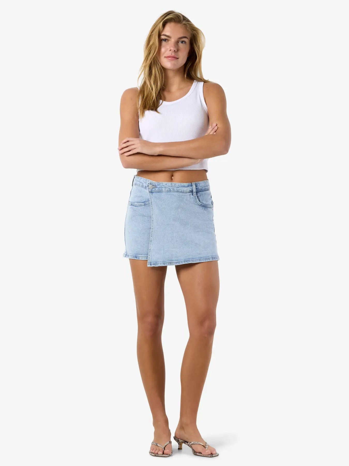 NOISY MAY NOAMI HW SHORT DENIM SKORT