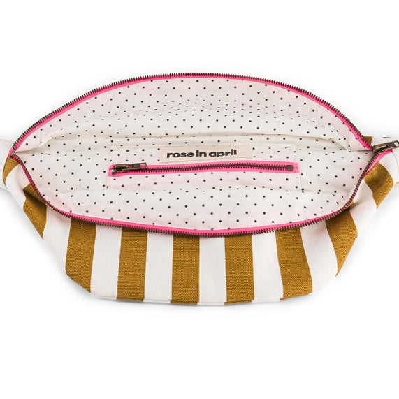 HEUPTAS | CARAMEL/WHITE STRIPES