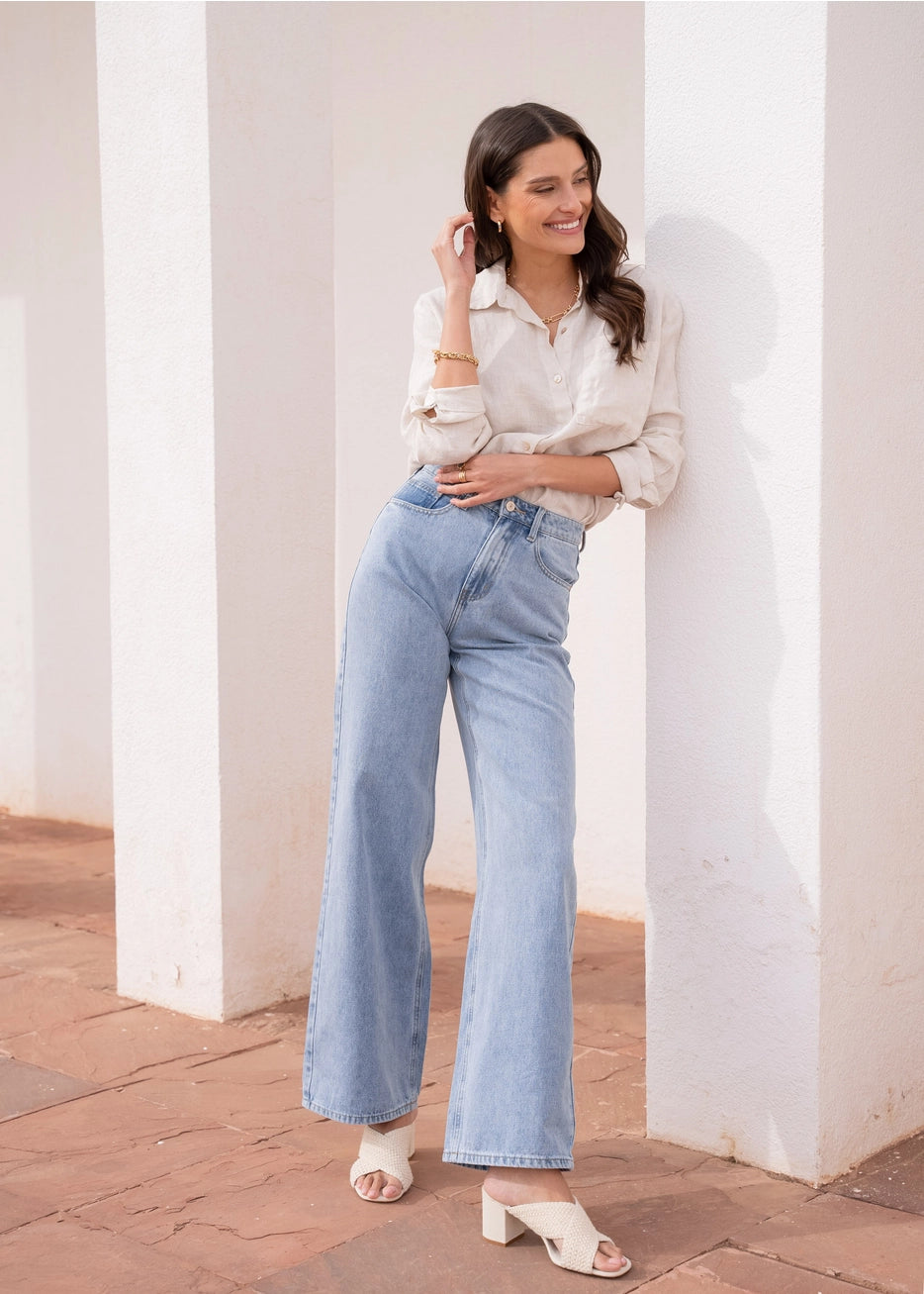 COTTON TREAT CELESTINE JEANS | LICHTBLAUW