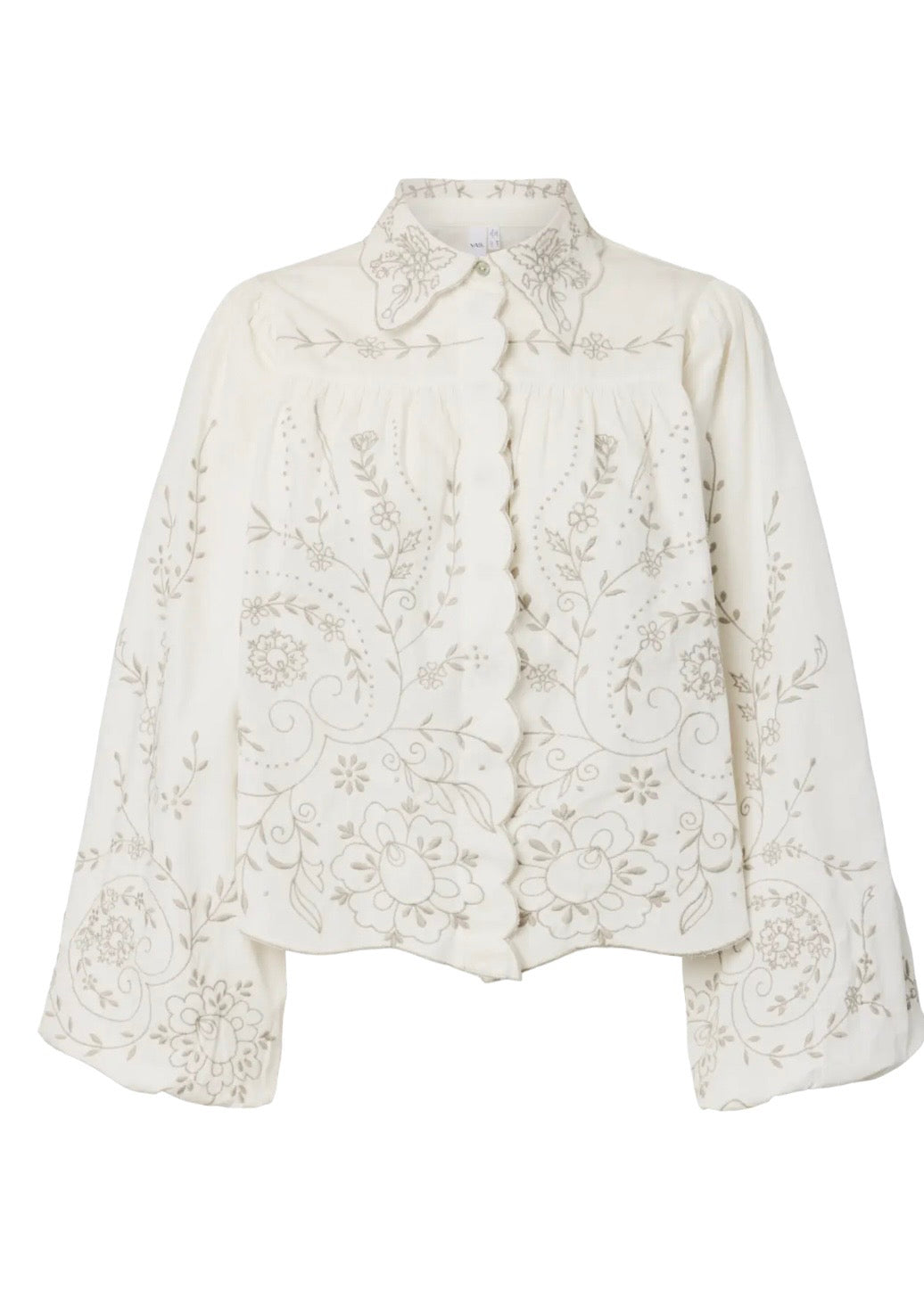 YAS GREYA LS EMBROIDERED SHIRT