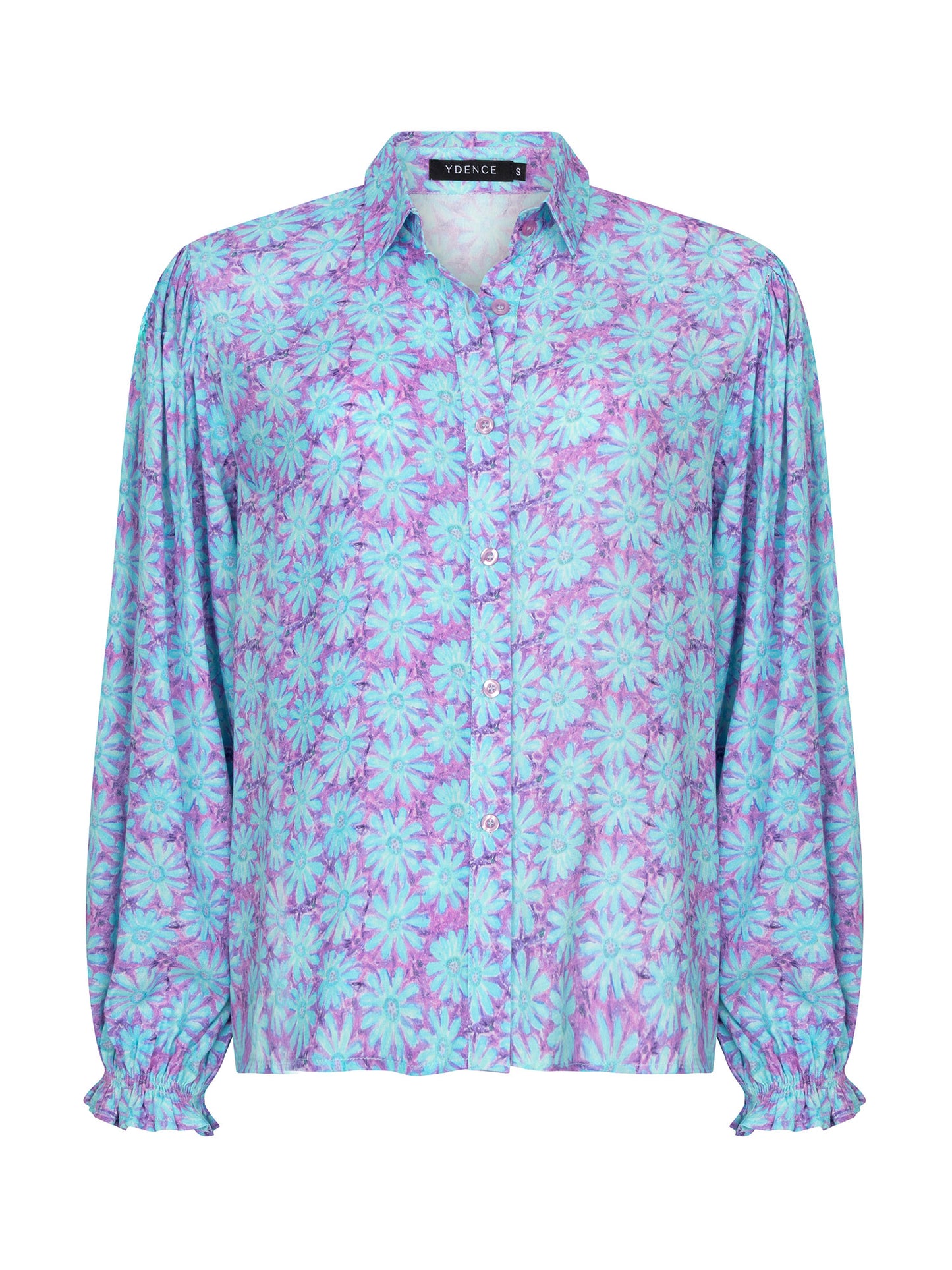 YDENCE BLOUSE ALYSSA | TURQUOISE FLOWER