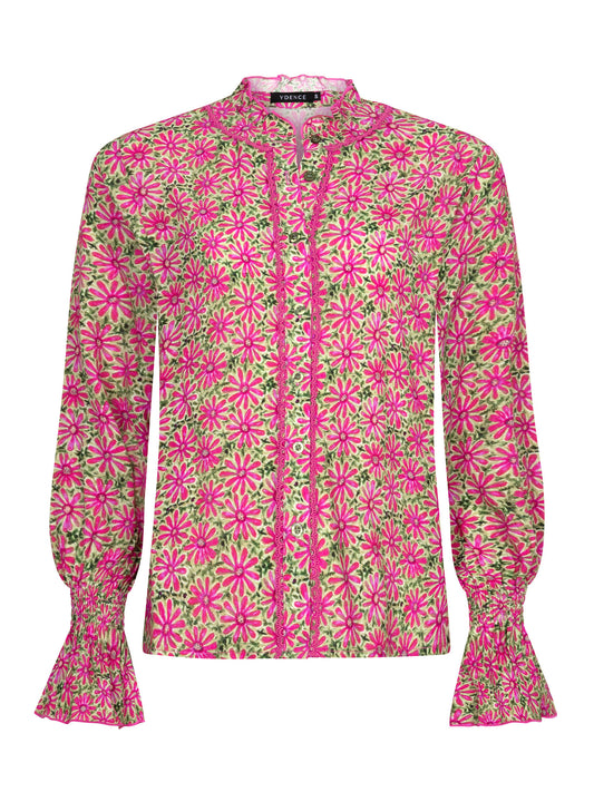 YDENCE BLOUSE FRANCESCA | PINK FLOWER