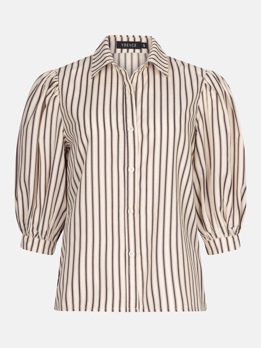 YDENCE BLOUSE BOBBIE | BROWN/STRIPE