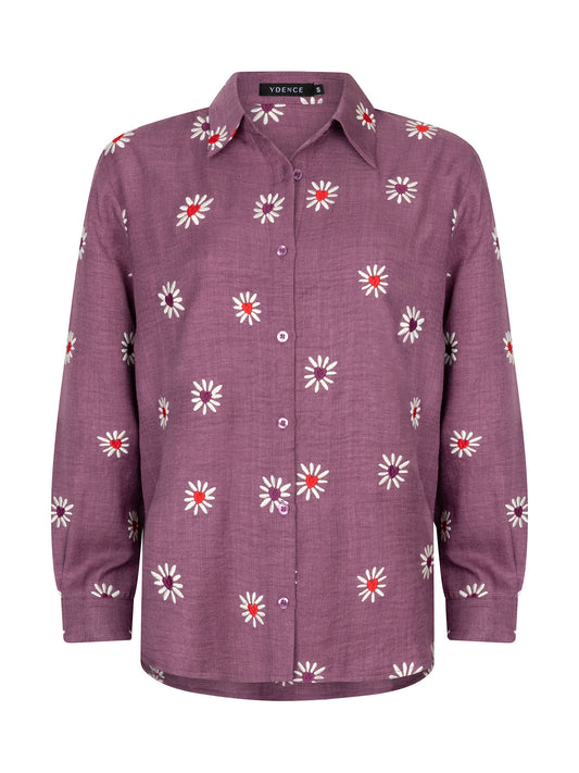 YDENCE BLOUSE GABIA | MAUVE