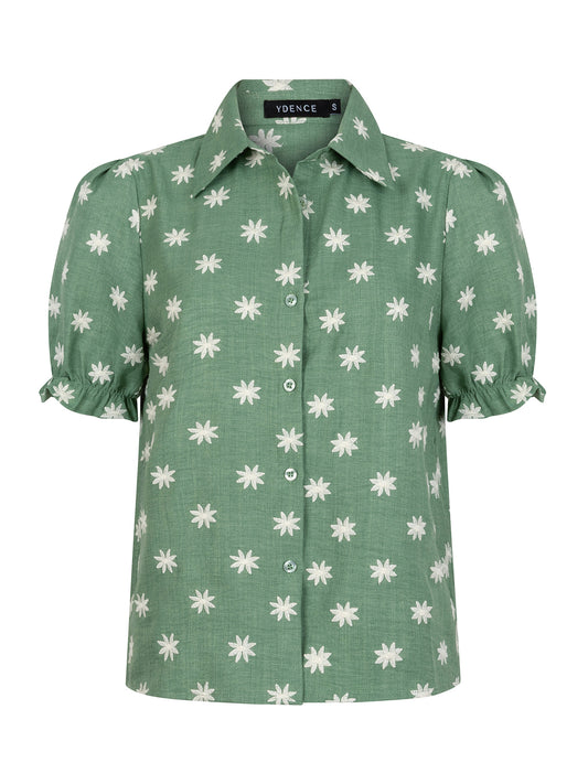 YDENCE VIVIENNE BLOUSE | GROEN