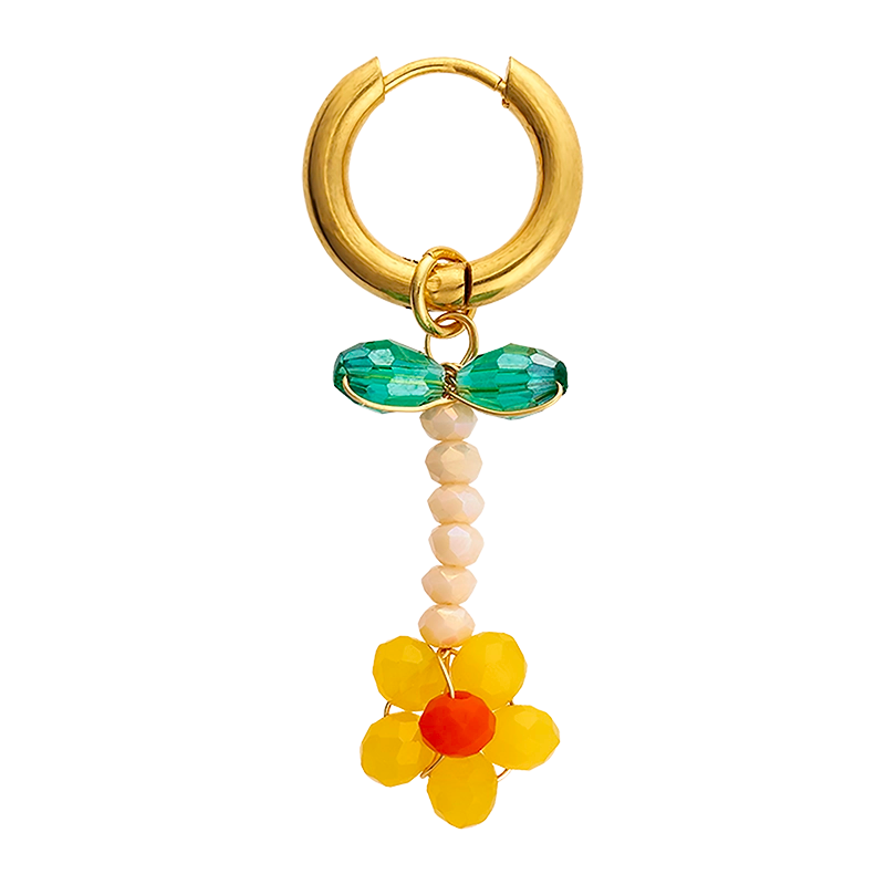 ANNEDAY FLORAL CHARM EARRING