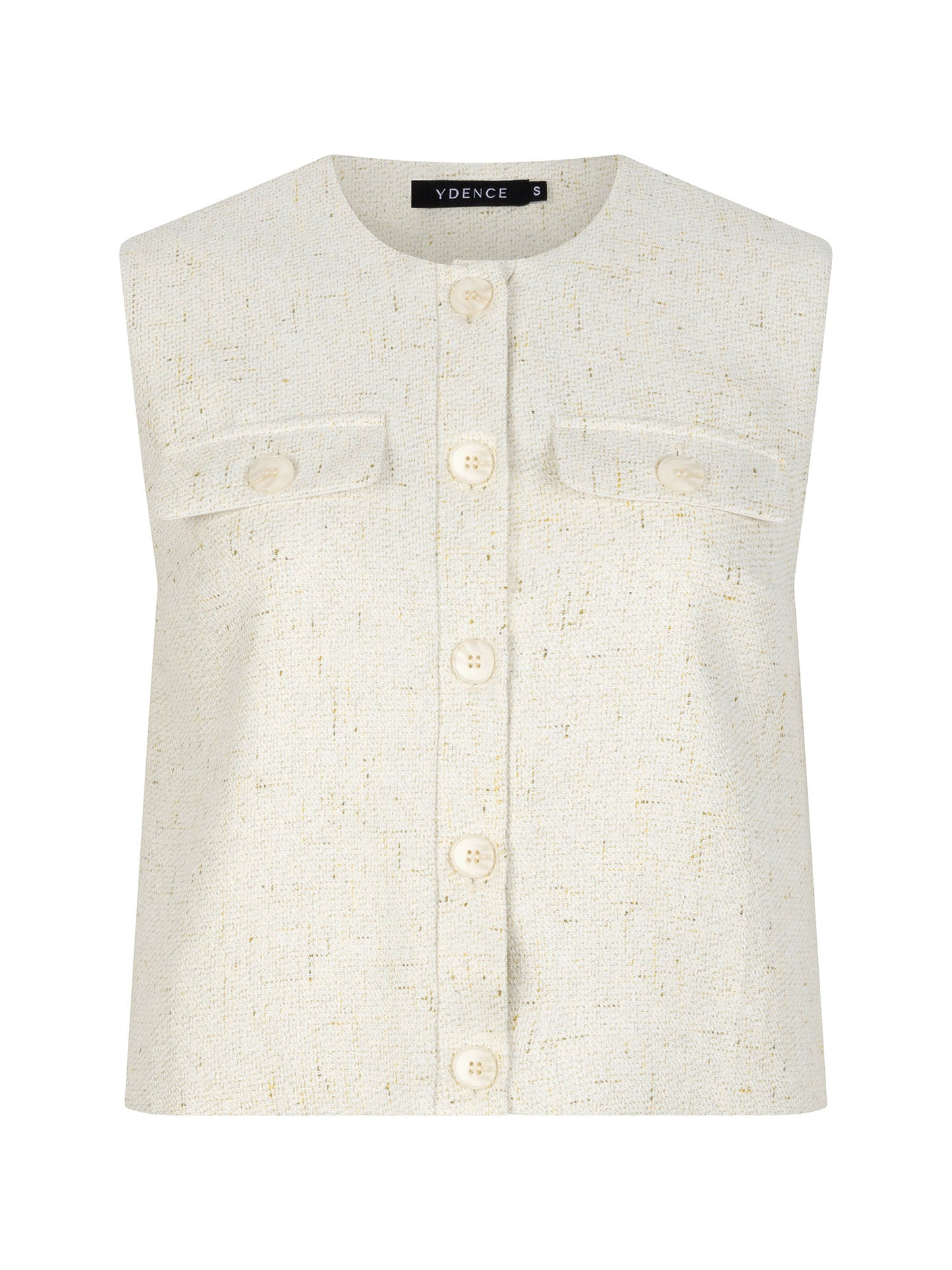 YDENCE GILET AMANDA | ECRU