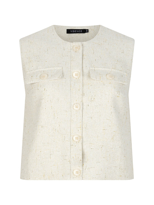 YDENCE GILET AMANDA | ECRU