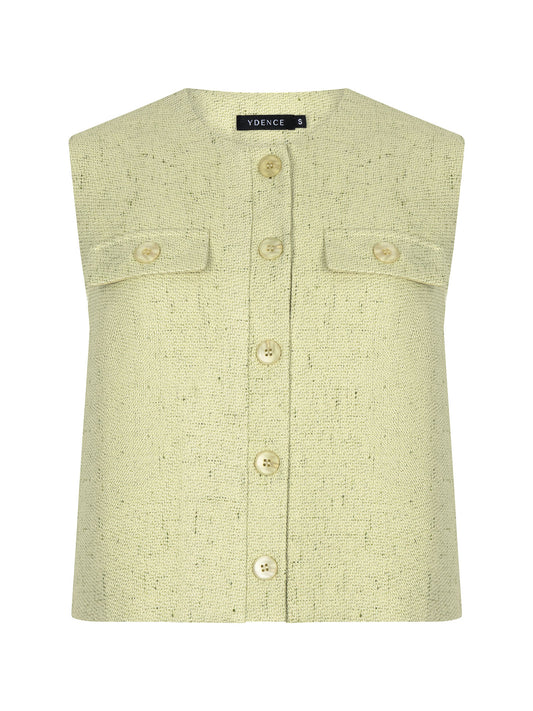 YDENCE GILET AMANDA | PISTACHIO