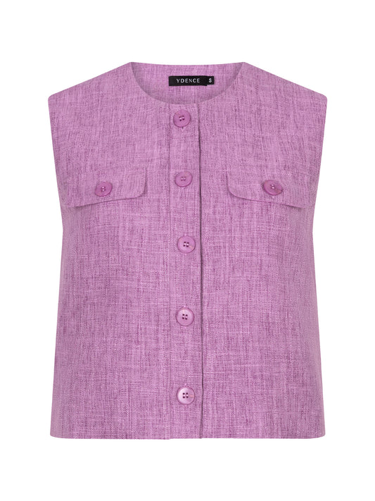 YDENCE GILET AMANDA | PURPLE MELANGE