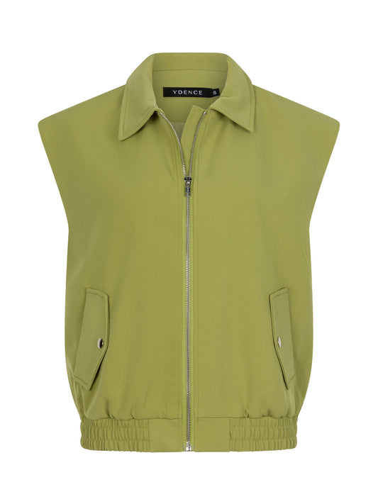 YDENCE GILET DANIELLE | APPLE GREEN