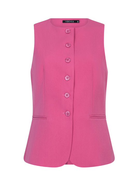 YDENCE GILET FABIENNE | BERRY PINK