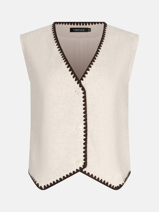 YDENCE GILET BILLIE | ECRU