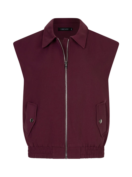 YDENCE GILET DANIELLE | BURGUNDY