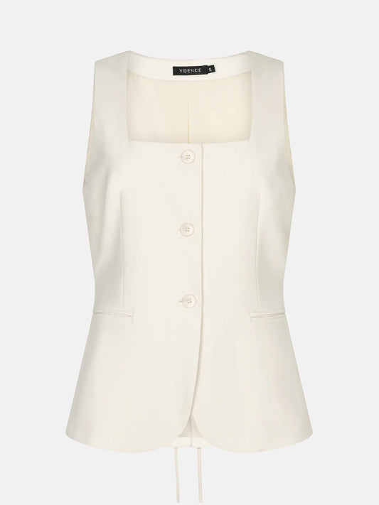 YDENCE GILET ALLIE | ECRU