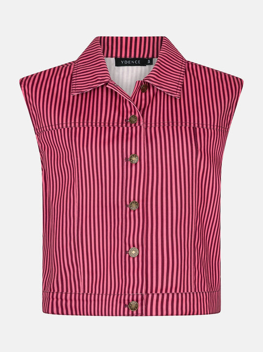 YDENCE GILET MARIT | CORAL PINK/BURGUNDY