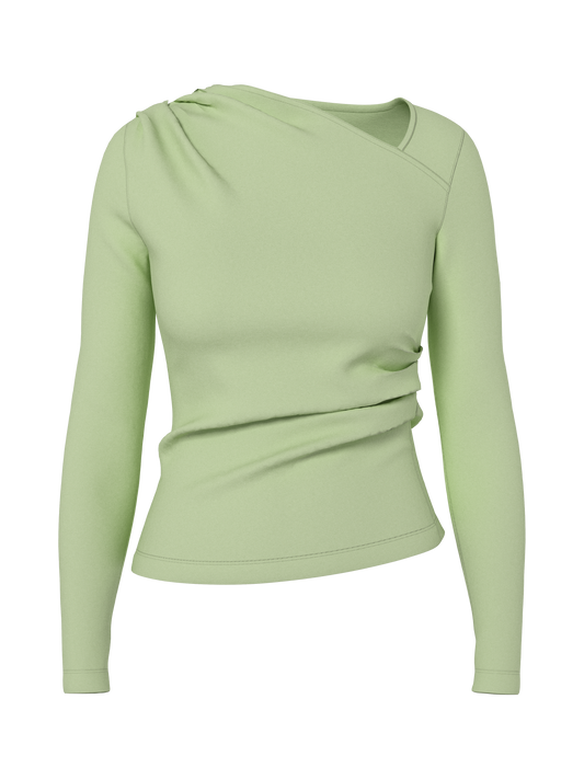 HYPEDROP ROSALIE DRAPED TOP | GROEN