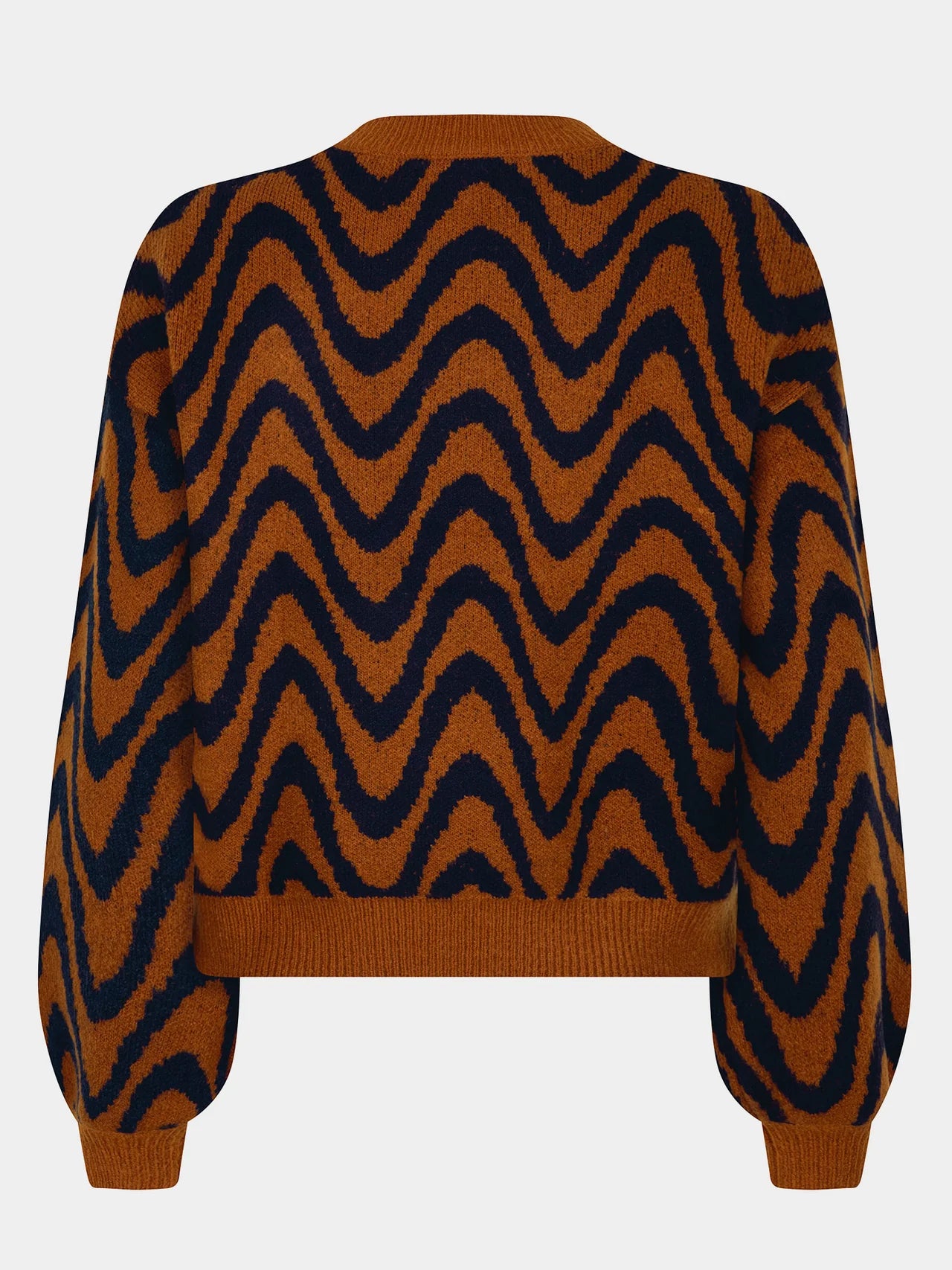 YDENCE KNITTED SWEATER BLAISE | CAMEL/NAVY