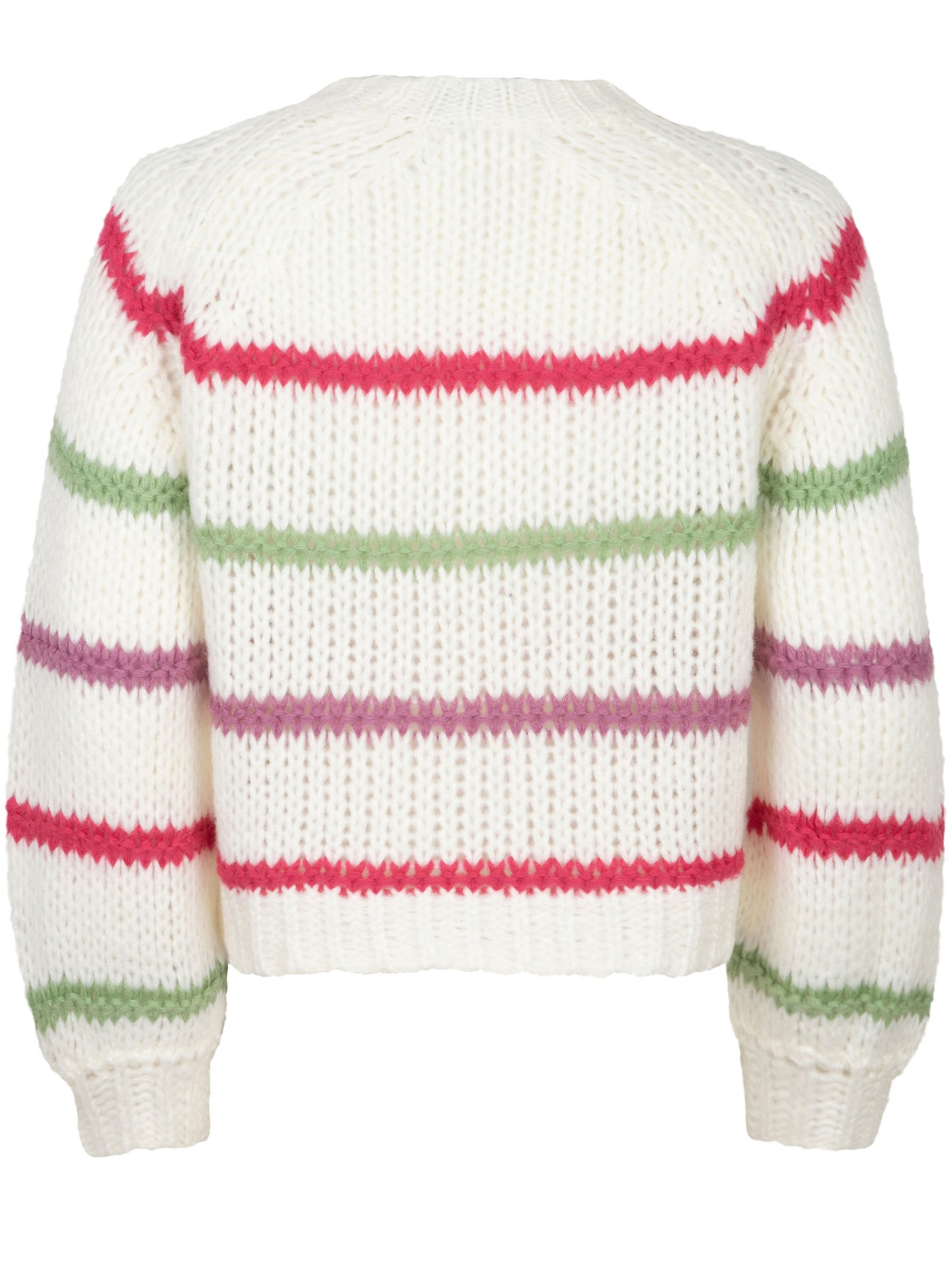YDENCE KNITTED SWEATER KIMI | SOFT GREEN/FUCHSIA/LILAC