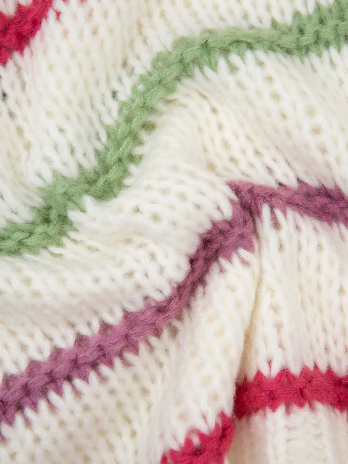 YDENCE KNITTED SWEATER KIMI | SOFT GREEN/FUCHSIA/LILAC
