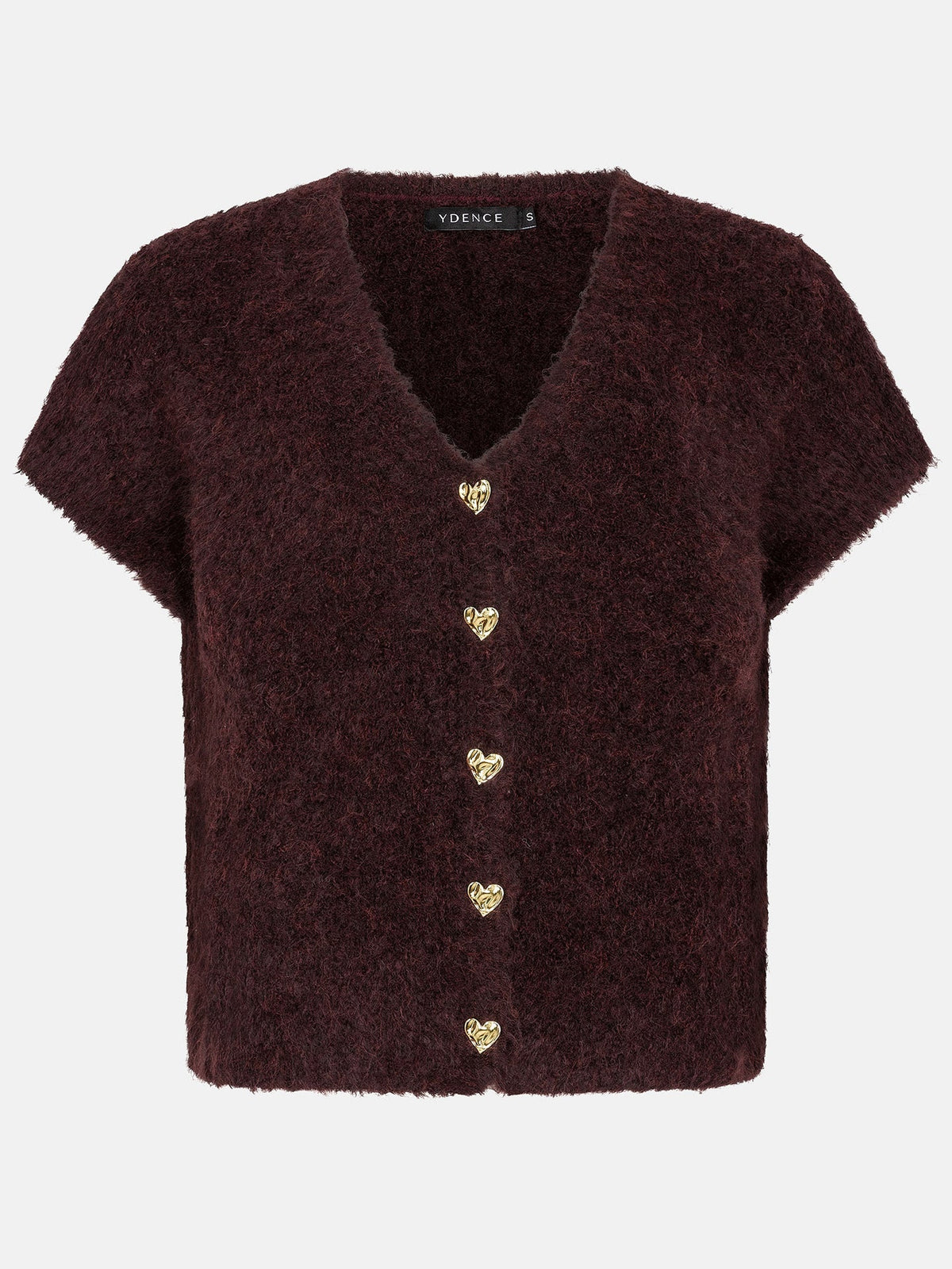 YDENCE KNITTED CARDIGAN ROCHELLE | PLUM