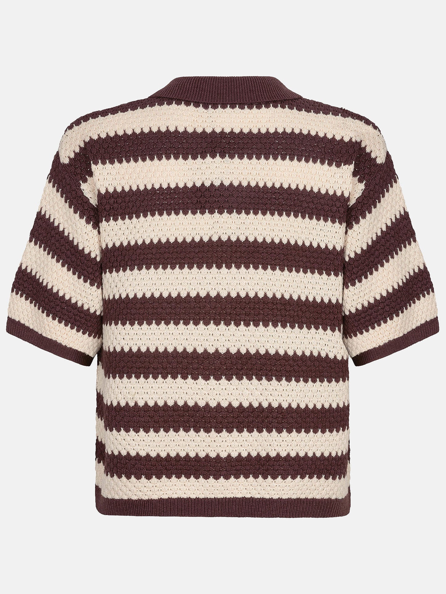 YDENCE KNITTED TOP JANOUK | BROWN/ECRU