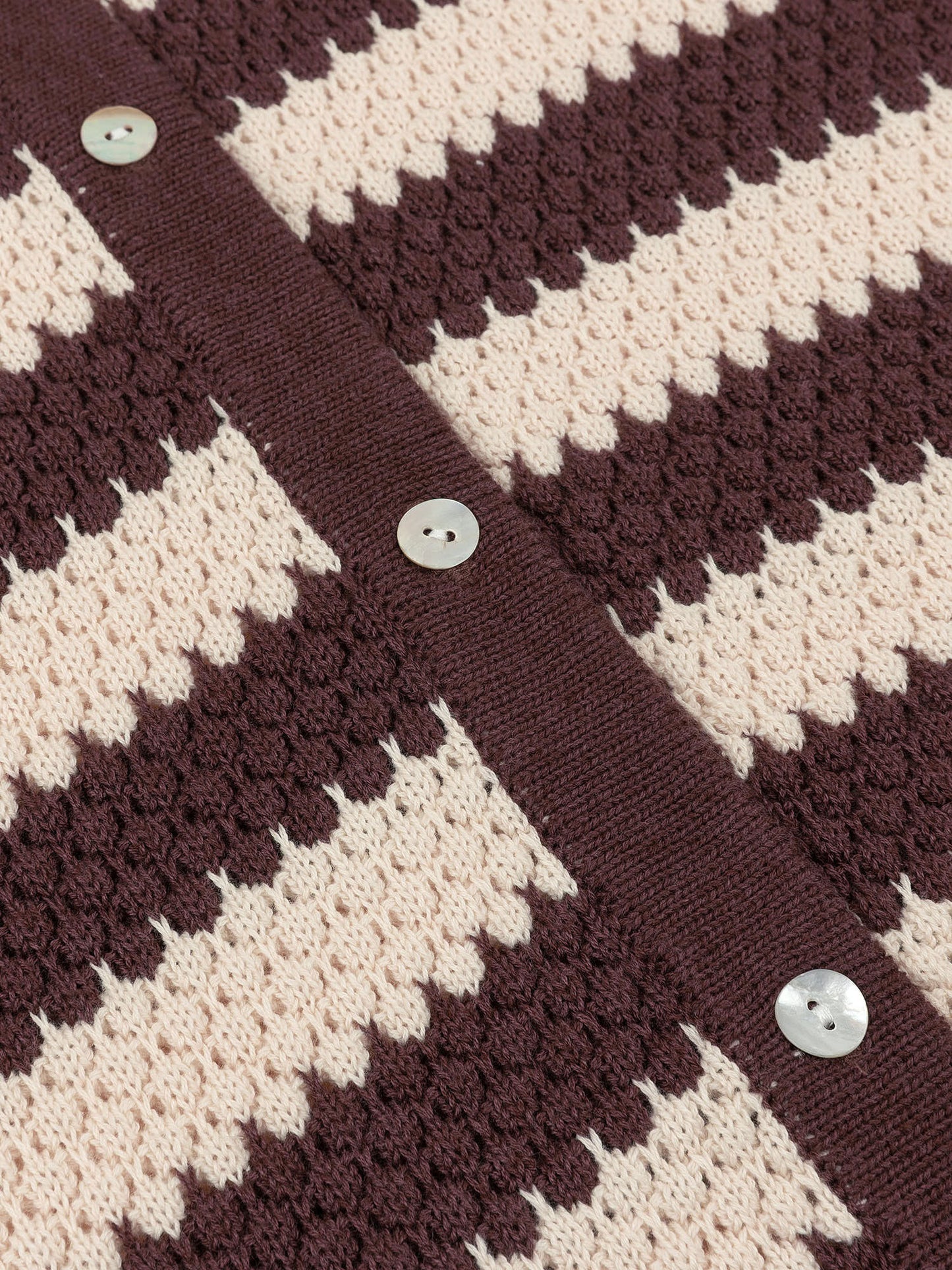 YDENCE KNITTED TOP JANOUK | BROWN/ECRU