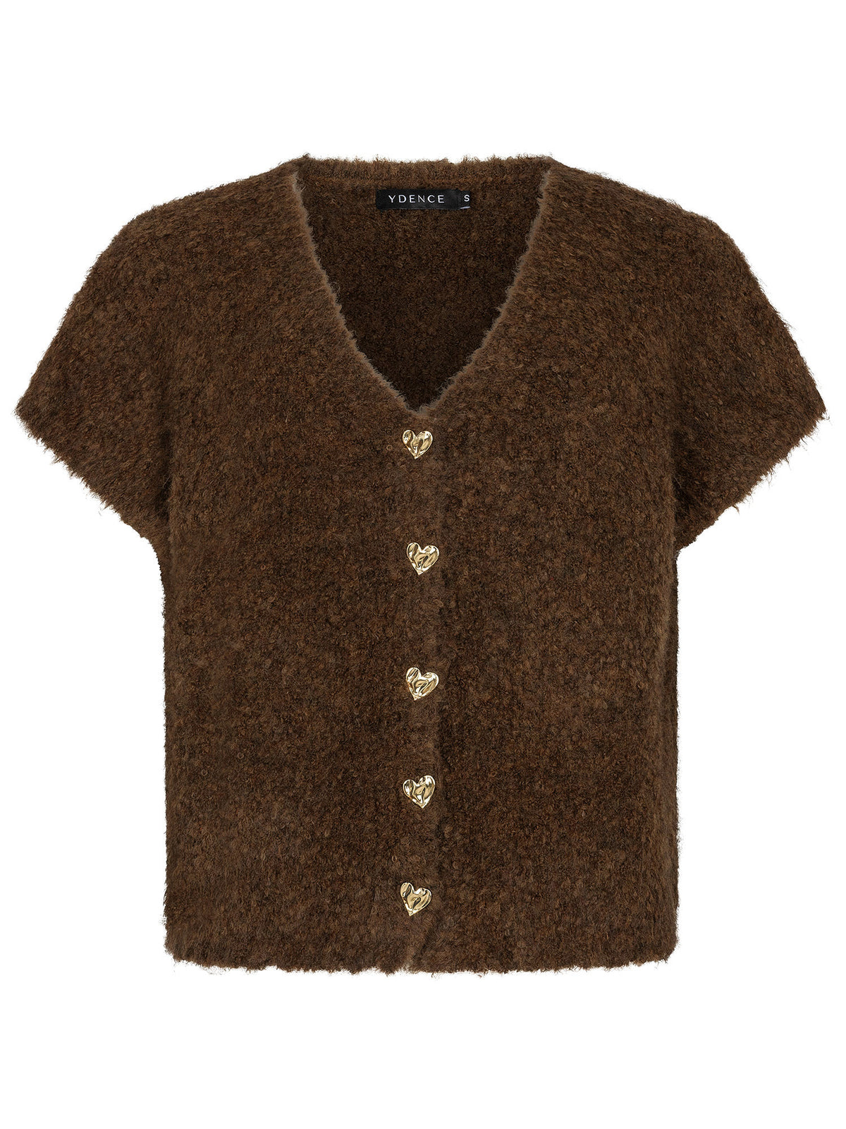 YDENCE KNITTED CARDIGAN ROCHELLE | COFFEE BROWN