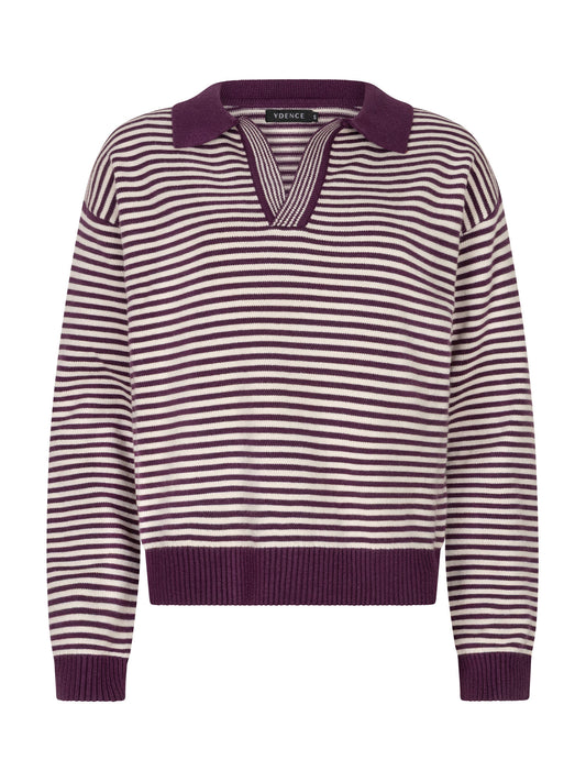 YDENCE KNITTED SWEATER ELEANOR | PLUM