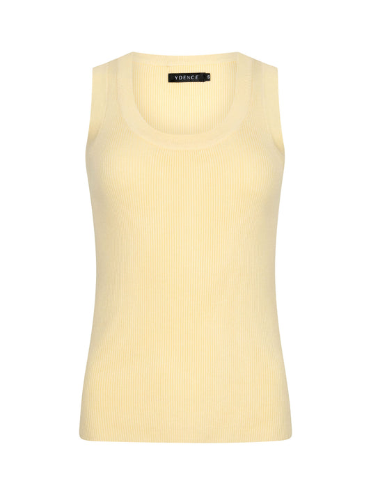 YDENCE KNITTED TOP KEELY | SOFT YELLOW