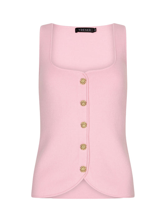 YDENCE KNITTED TOP MELLA | SOFT PINK