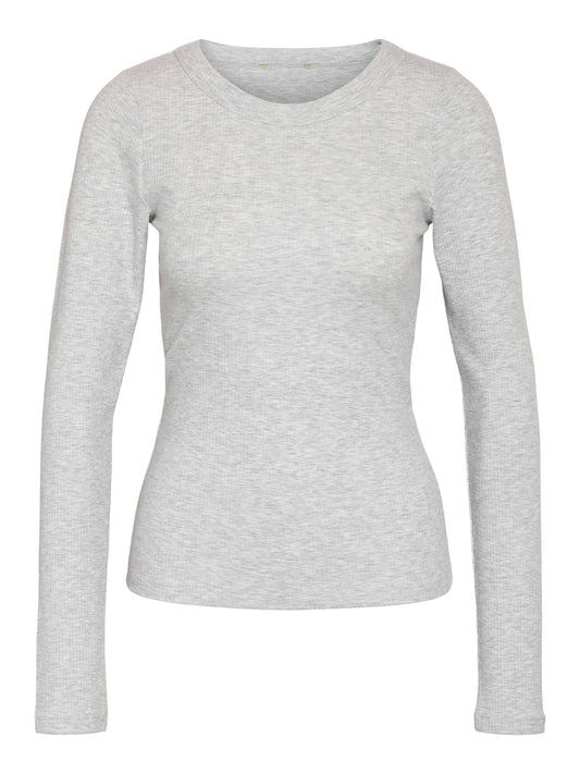 NOISY MAY LUCIA L/S O-NECK RIB SHIRT