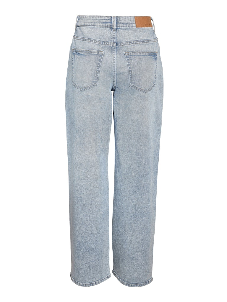 NOISY MAY JOSIE HW BAGGY JEANS | LICHTBLAUW