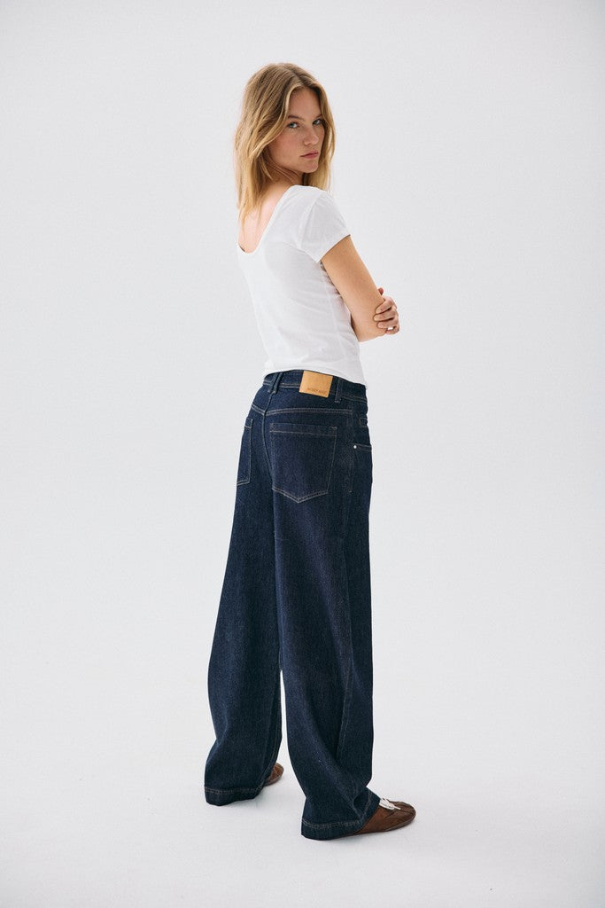 NOISY MAY NOAH MW BARREL JEANS | DARK BLUE DENINM