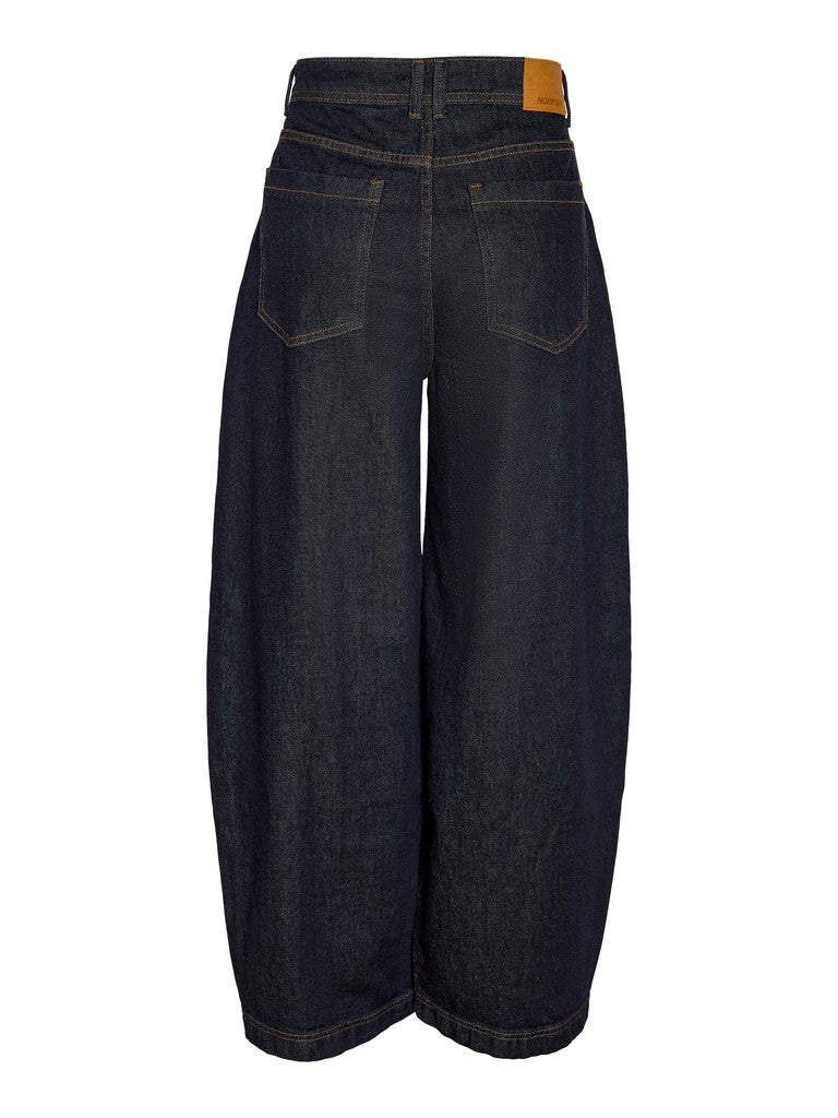 NOISY MAY NOAH MW BARREL JEANS | DARK BLUE DENINM