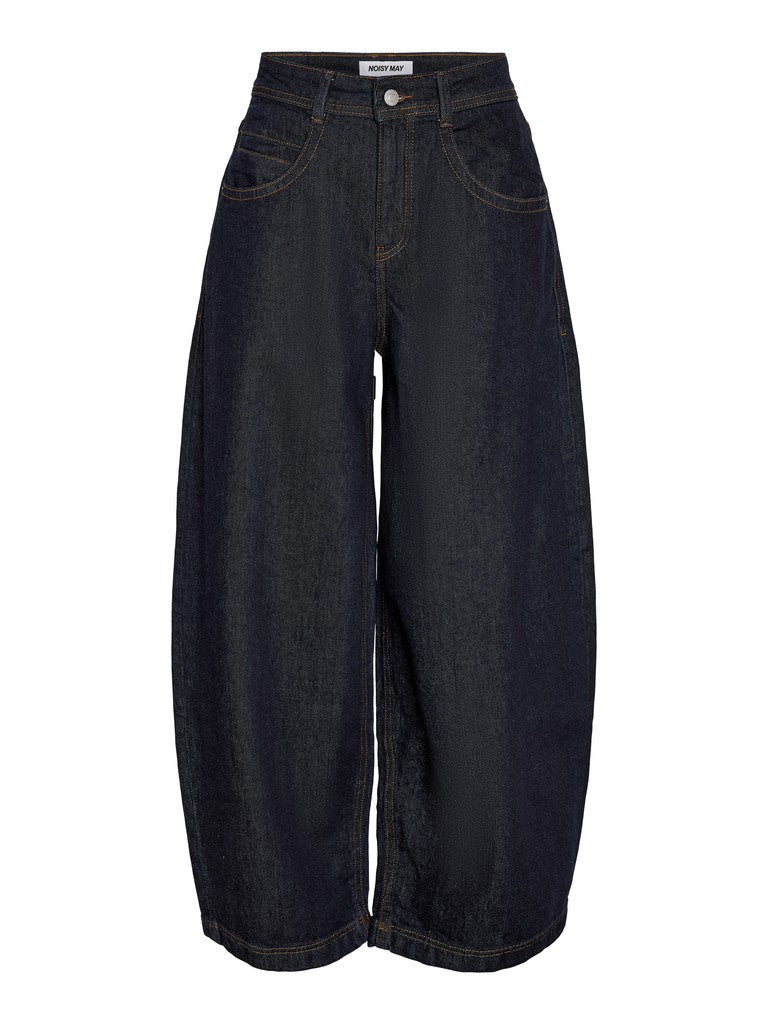 NOISY MAY NOAH MW BARREL JEANS | DARK BLUE DENINM