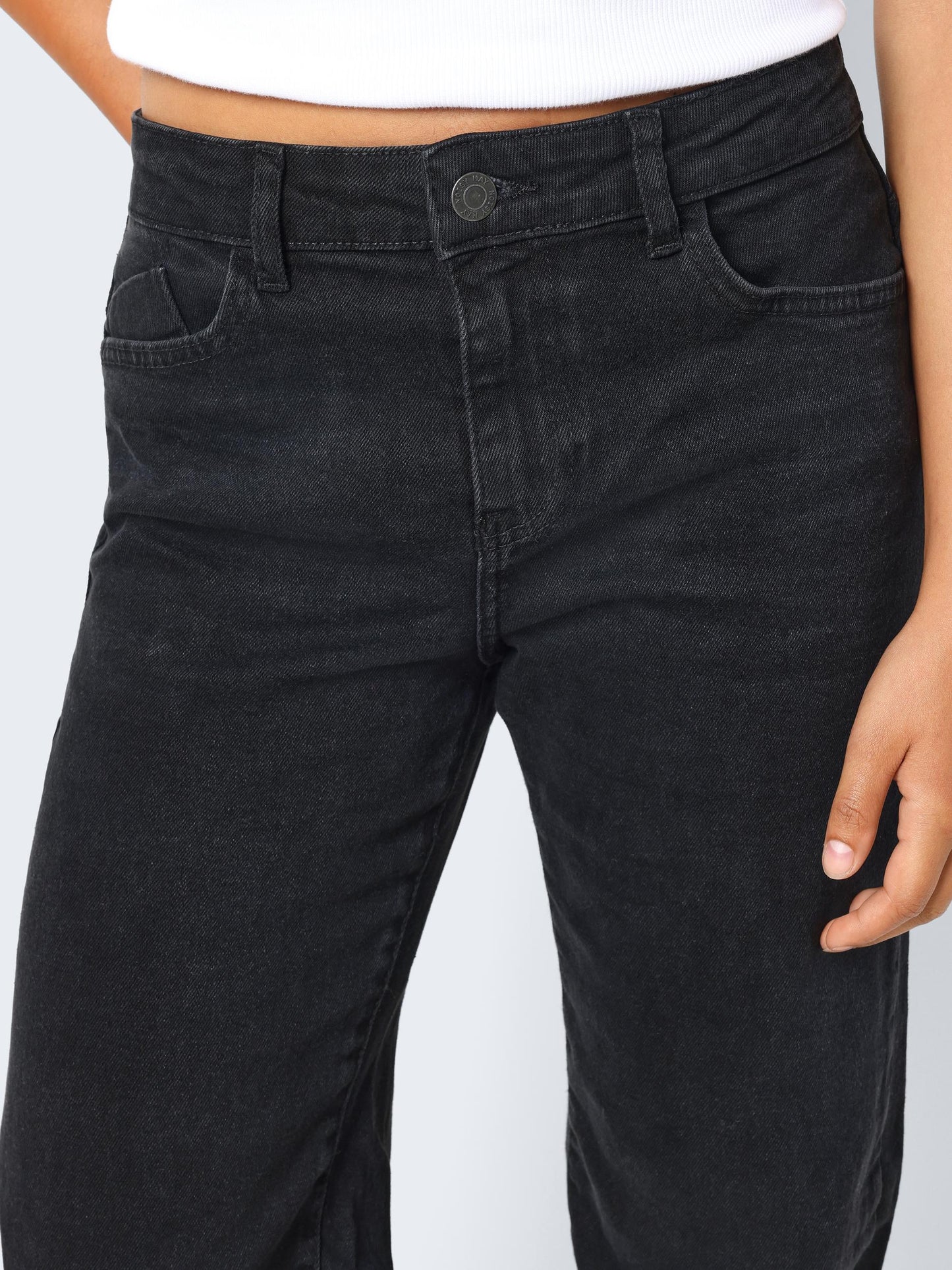NOISY MAY YOLANDA NW WIDE JEANS | DARK GREY