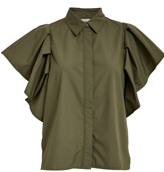 PEPPERCORN ILLIONA SHIRT | GROEN
