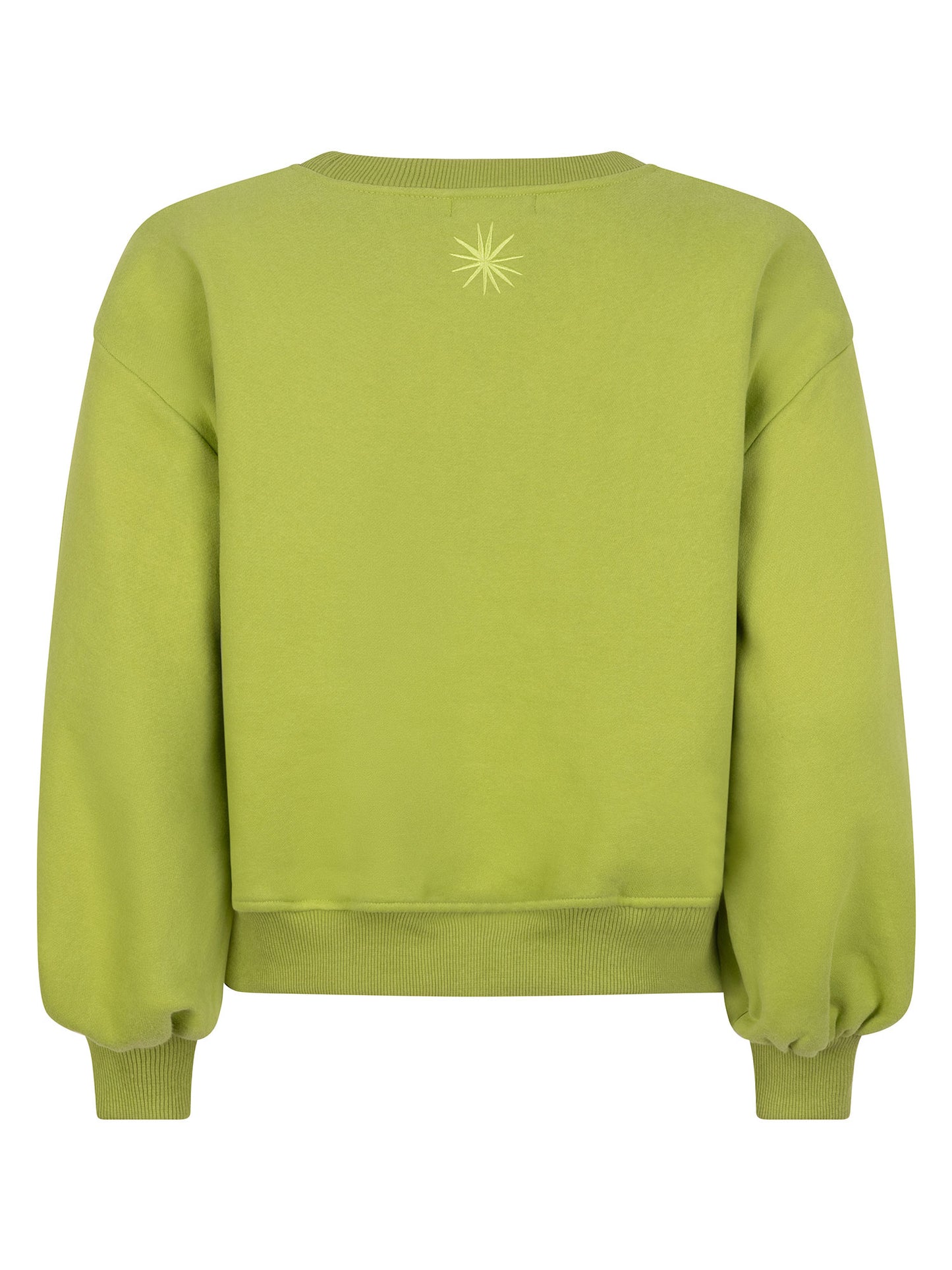 YDENCE SWEATER FLORAL | APPLE GREEN