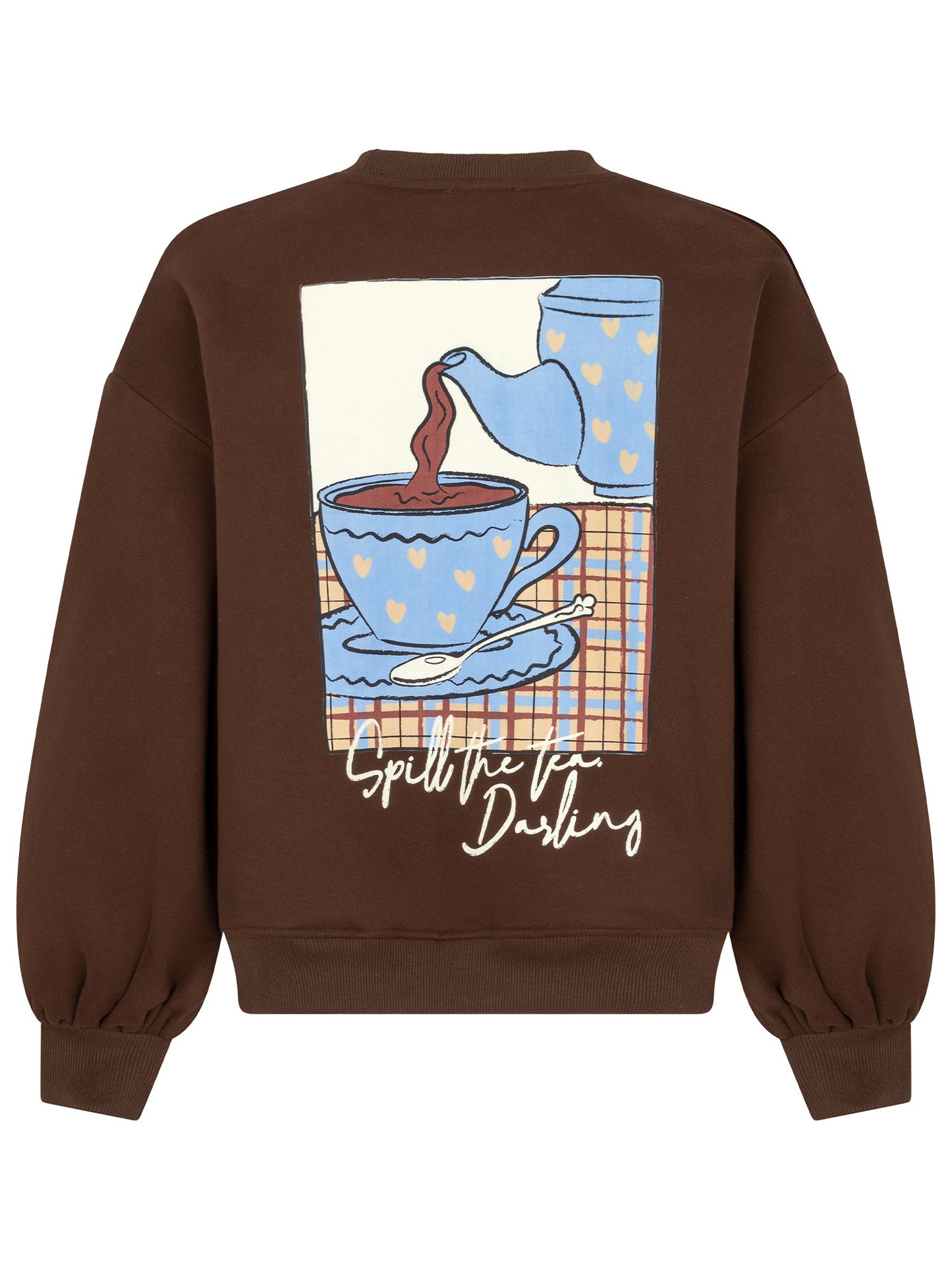 YDENCE SWEATER SPILL THE TEA | BROWN/BLUE